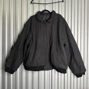Vintage oversized wool reversible bomber
